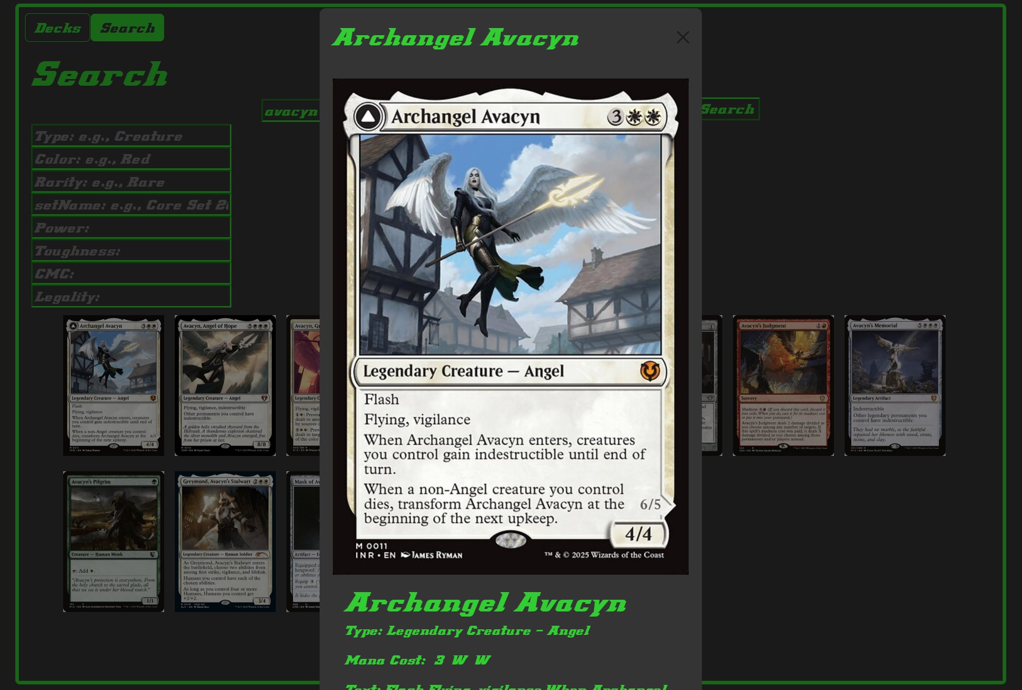 Command Structure Card Modal