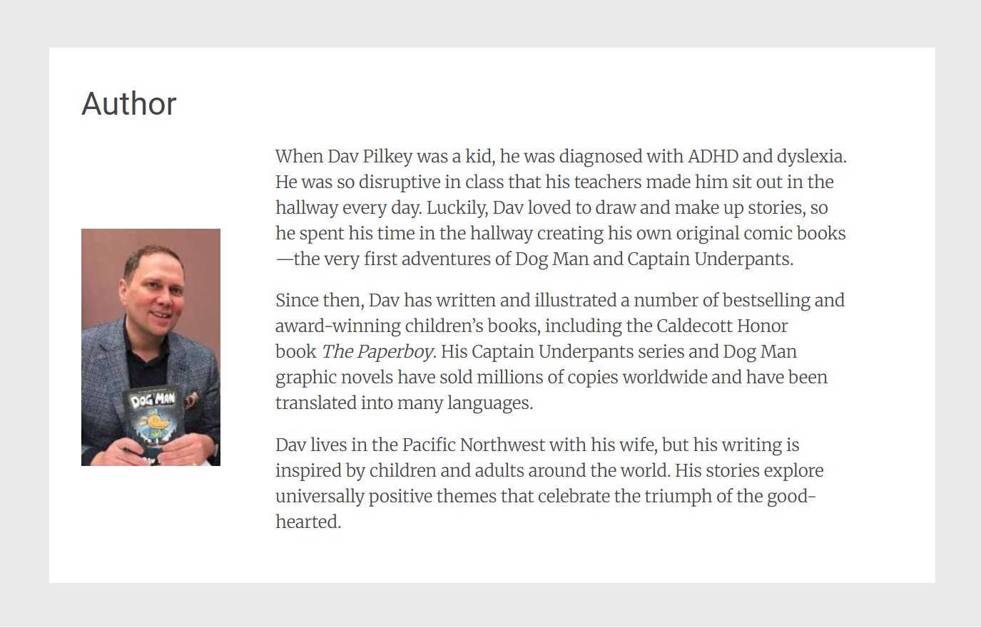 Author Page